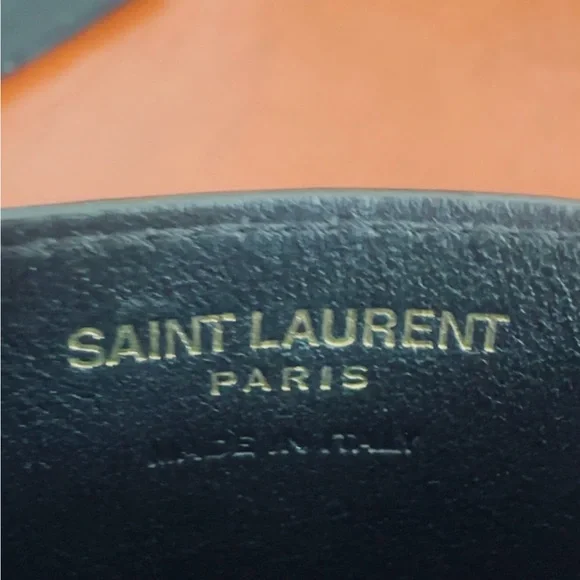 YSL Black Leather Card Holder - Picture 9 of 9